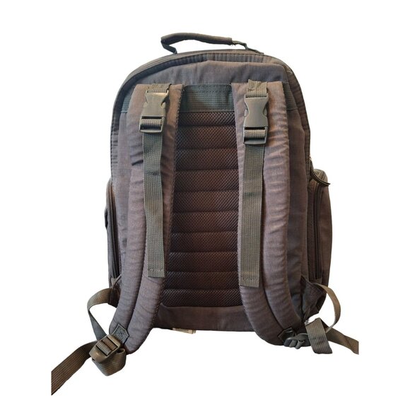 Eddie Bauer Backpack Diaper Bag Gray Multiple Pockets Adjustable Straps - Picture 2 of 5